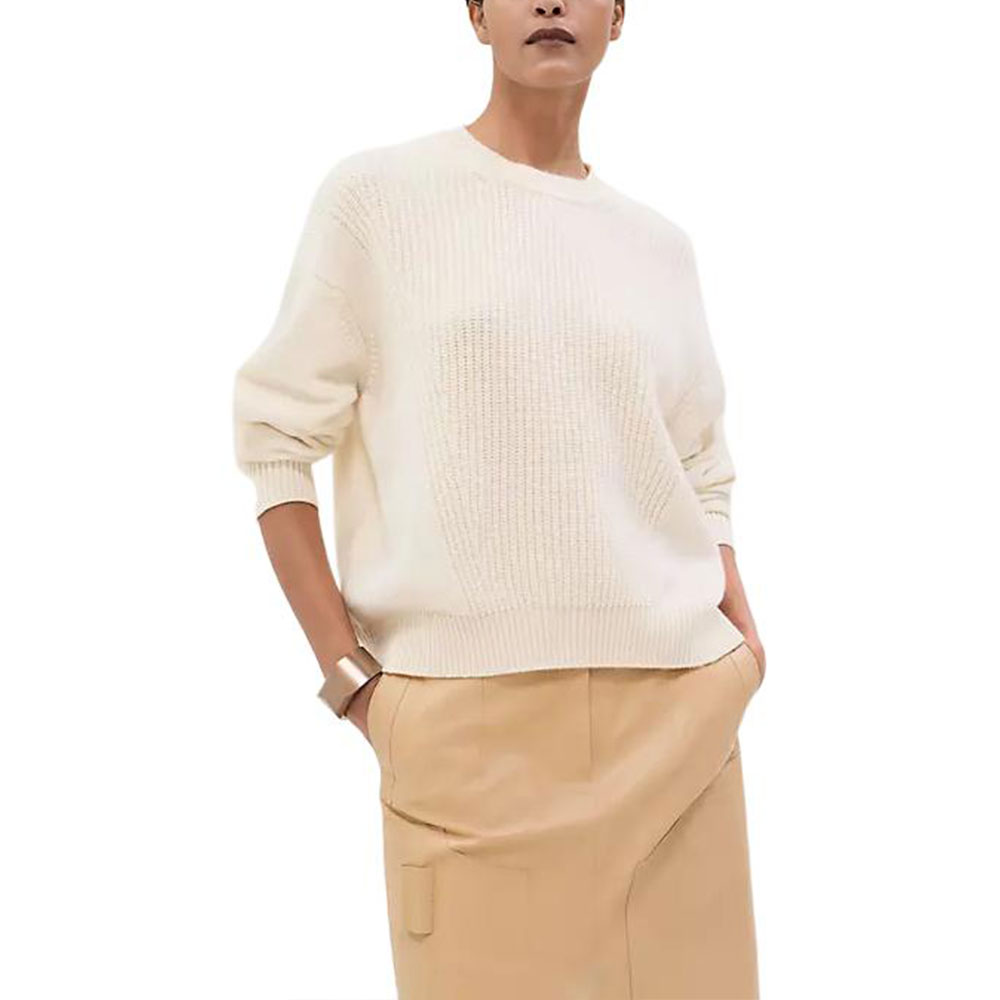 HERMES Белый женский кашемировый свитер FW25
HERMES Белый женский кашемировый свитер FW25