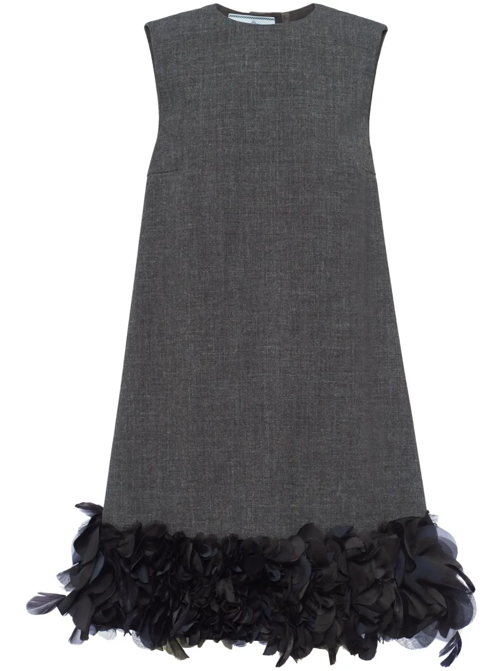 Платье мини с перьями Prada, серый
Платье мини с перьями Prada, серый