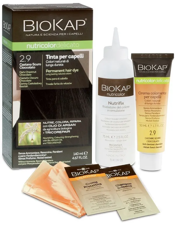 Краска для волос Biokap Nutricolor Delicato 2.9 Шоколадно-коричневый
Краска для волос Biokap Nutricolor Delicato 2.9 Шоколадно-коричневый