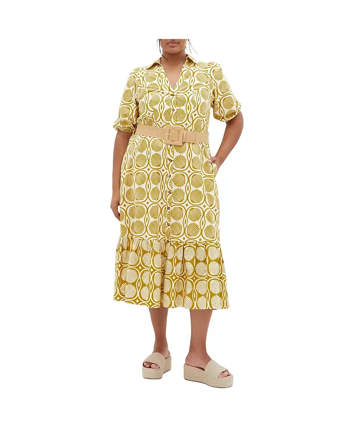 Платье Anna Seashell больших размеров CITY CHIC, желтый
Платье Anna Seashell больших размеров CITY CHIC, желтый