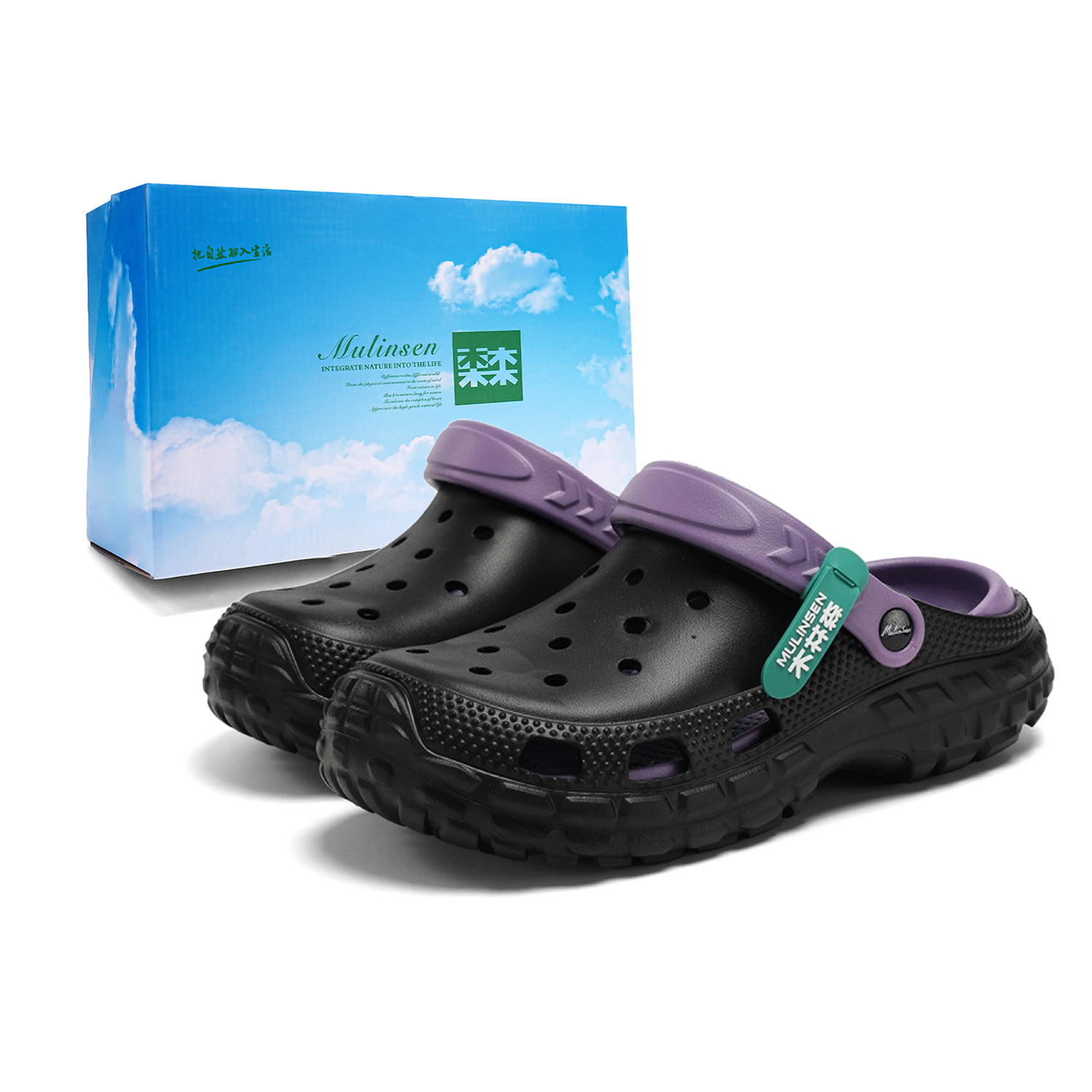 Mulinsen Клоги мужские черно-фиолетовые, цвет Black Purple
Mulinsen Клоги мужские черно-фиолетовые, цвет Black Purple