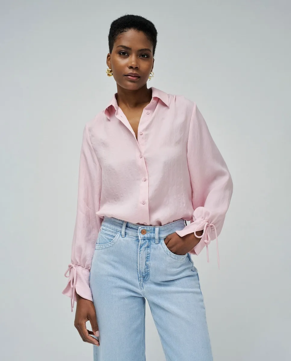 Женская асимметричная блузка с бантом на манжетах Salsa Jeans, розовый
Женская асимметричная блузка с бантом на манжетах Salsa Jeans, розовый