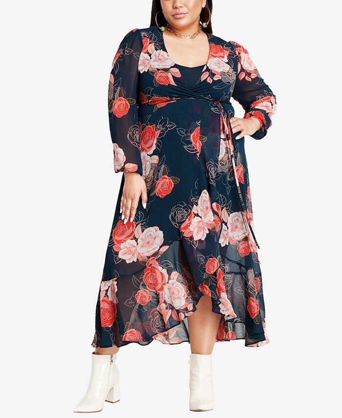 Модное платье макси Sadie больших размеров City Chic, цвет Navy Gardenia
Модное платье макси Sadie больших размеров City Chic, цвет Navy Gardenia