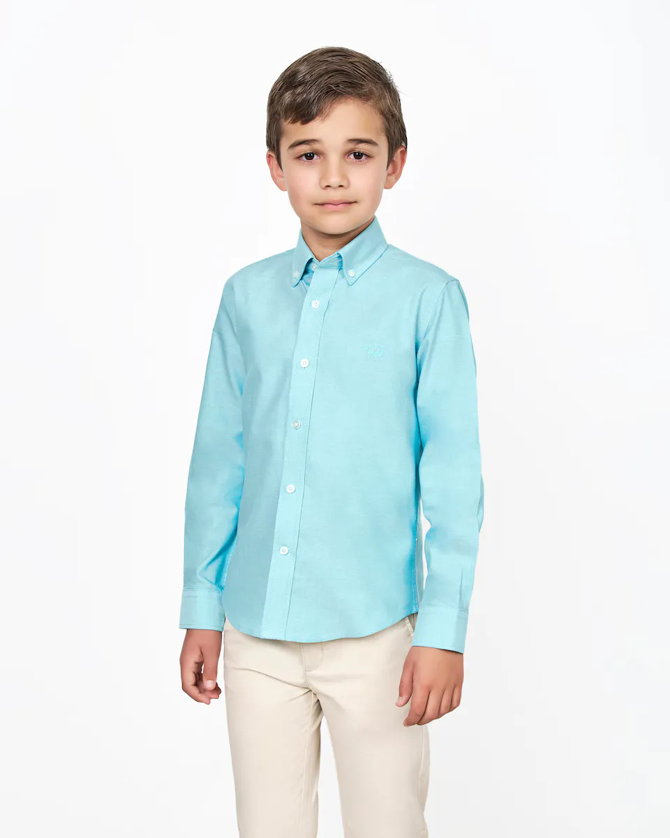 Простая рубашка-оксфорд с длинными рукавами для мальчика Spagnolo, светло-голубой
Простая рубашка-оксфорд с длинными рукавами для мальчика Spagnolo, светло-голубой