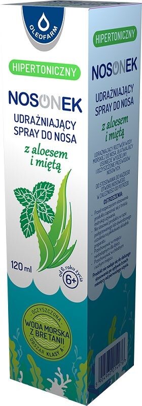 Nosonek Hipertoniczny Spray Do Nosa z Aloesem i Miętą назальный спрей, 120 ml
Nosonek Hipertoniczny Spray Do Nosa z Aloesem i Miętą назальный спрей, 120 ml
