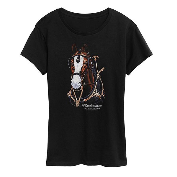 Женская футболка с портретом лошади Budweiser Clydesdales Licensed Character
Женская футболка с портретом лошади Budweiser Clydesdales Licensed Character
