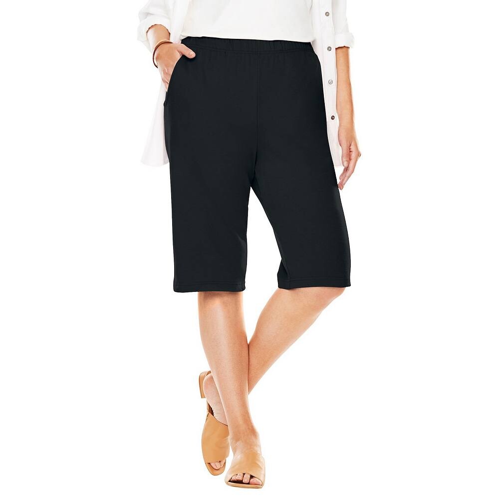 Женщина в женских 7-дневных вязаных шортах-бермудах больших размеров Woman Within, черный
Женщина в женских 7-дневных вязаных шортах-бермудах больших размеров Woman Within, черный