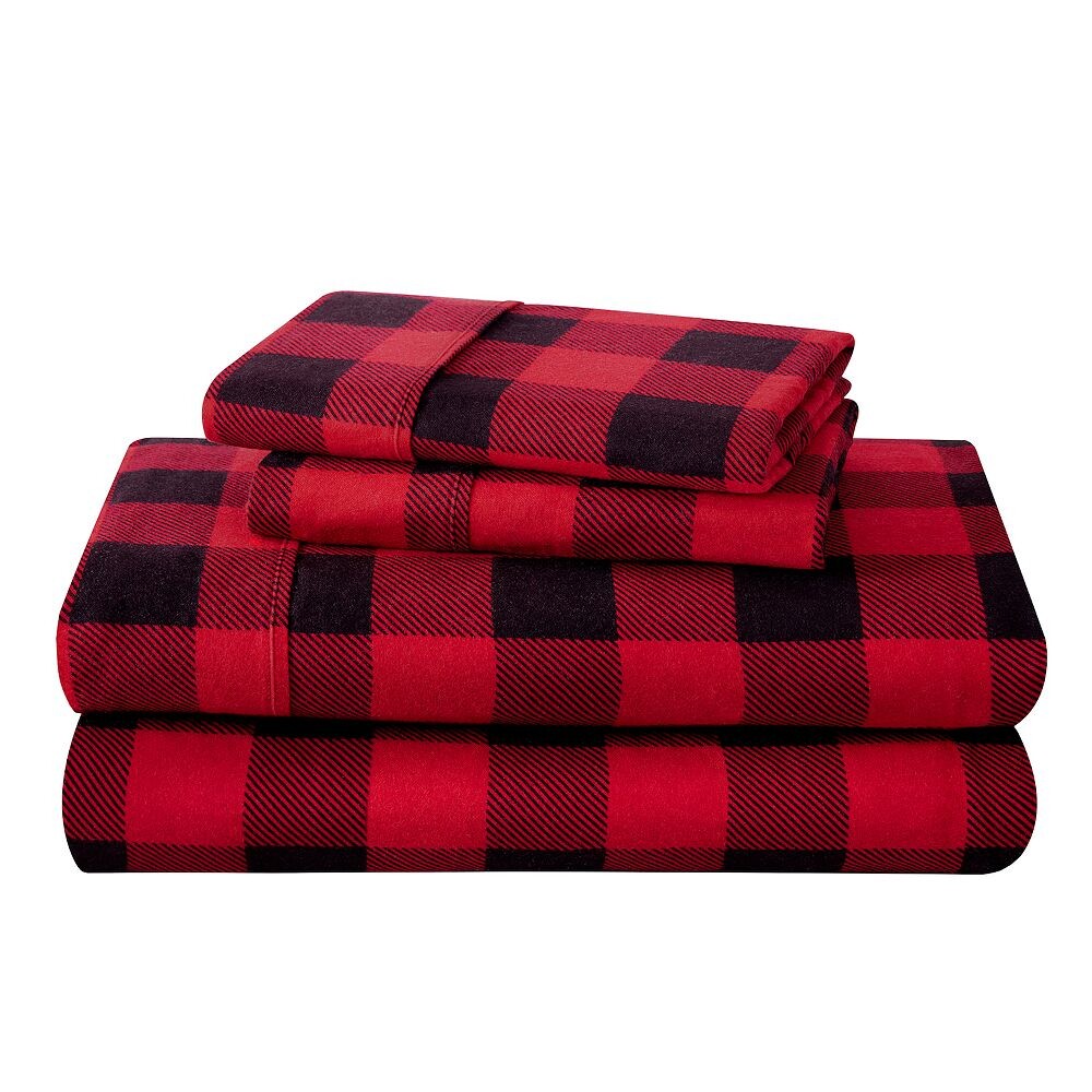 Комплект простыней из хлопковой фланели в клетку Bare Home, цвет Buffalo Plaid Red
Комплект простыней из хлопковой фланели в клетку Bare Home, цвет Buffalo Plaid Red