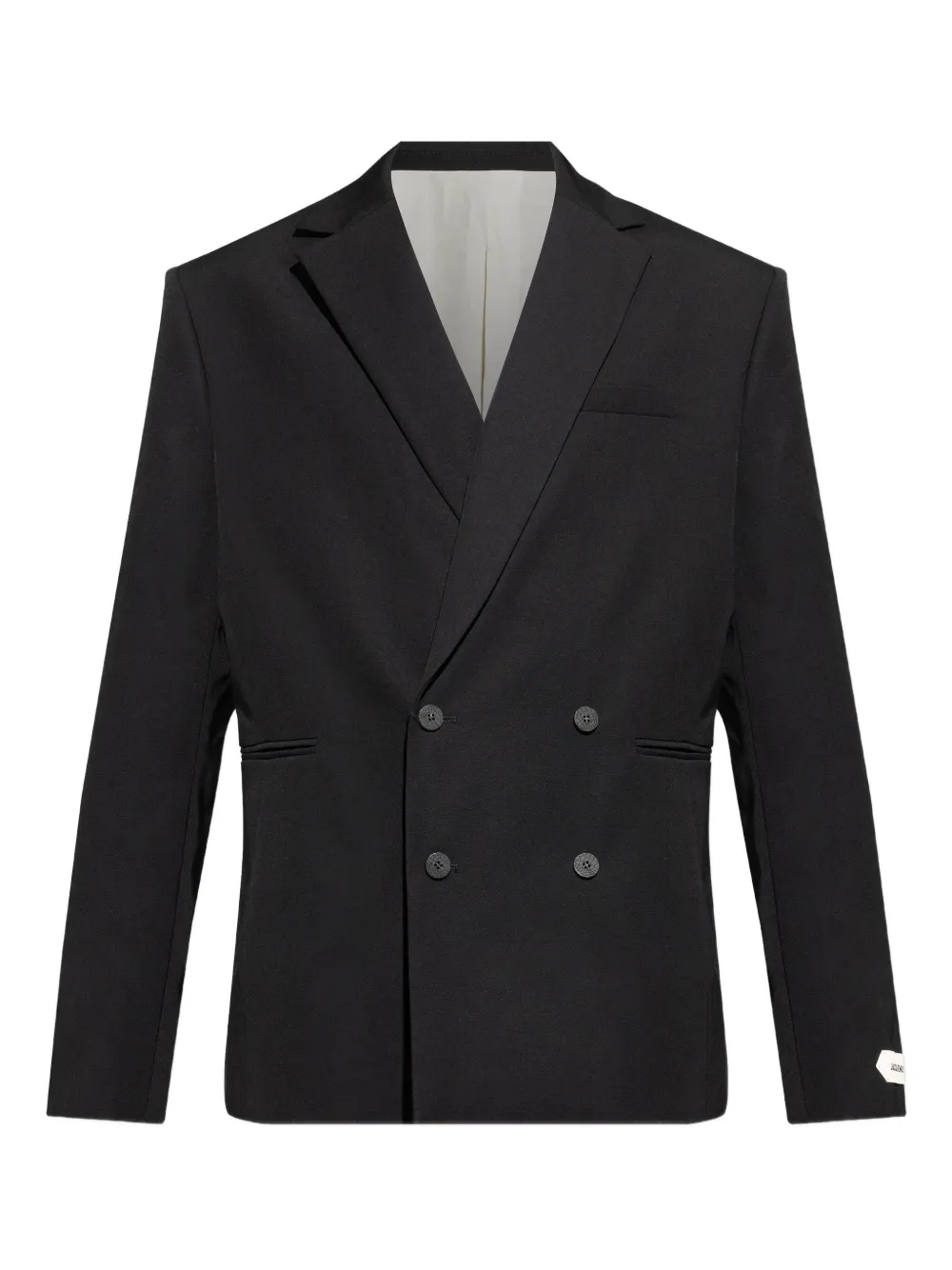 Двубортный блейзер Fernando с подкладкой на плечах JACQUEMUS, черный 
Двубортный блейзер Fernando с подкладкой на плечах JACQUEMUS, черный