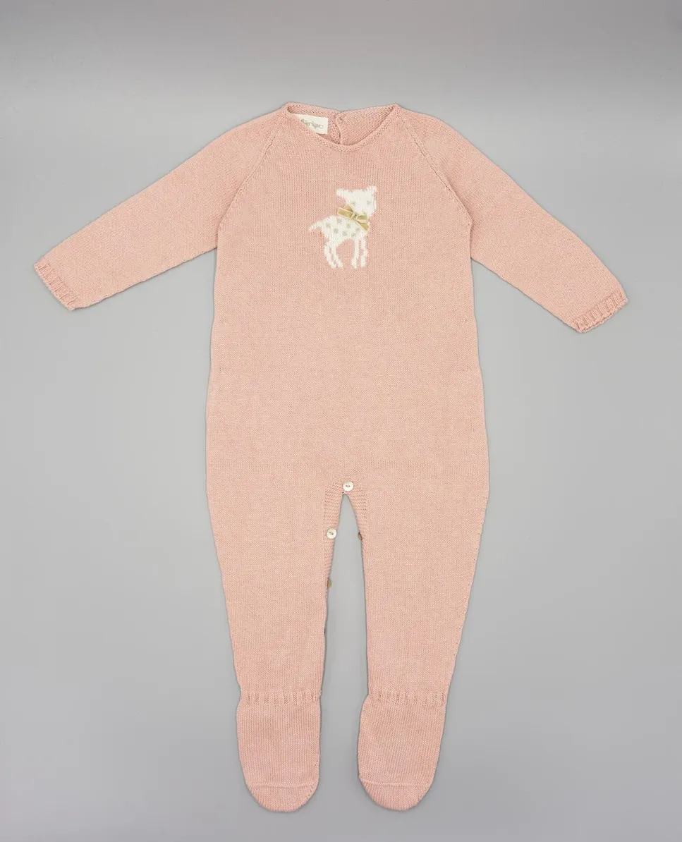Вязаный детский комбинезон с оленем Fina Ejerique, розовый
Вязаный детский комбинезон с оленем Fina Ejerique, розовый