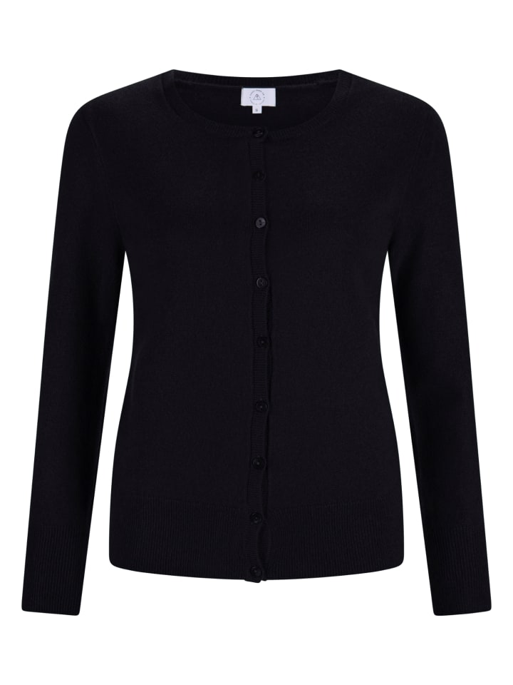 Черный кардиган с круглым вырезом CASH-MERE.CH
Черный кардиган с круглым вырезом CASH-MERE.CH