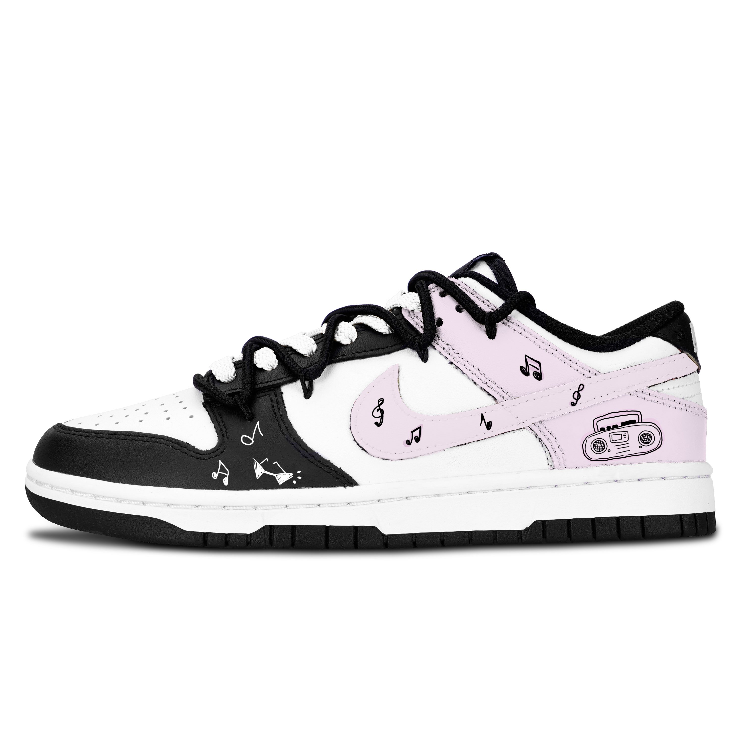 Dunk Black White, устойчивые к истиранию низкие скейтерские кроссовки Fun Musical Note унисекс Nike, розовый
Dunk Black White, устойчивые к истиранию низкие скейтерские кроссовки Fun Musical Note унисекс Nike, розовый