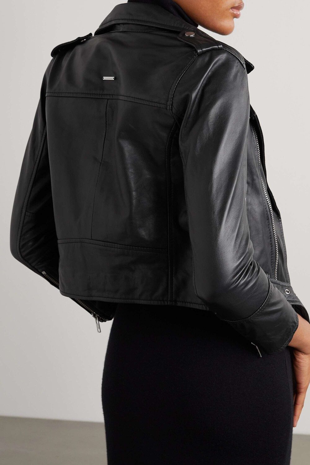 DEADWOOD + NET SUSTAIN Кожаная байкерская куртка Joan, черный
DEADWOOD + NET SUSTAIN Кожаная байкерская куртка Joan, черный