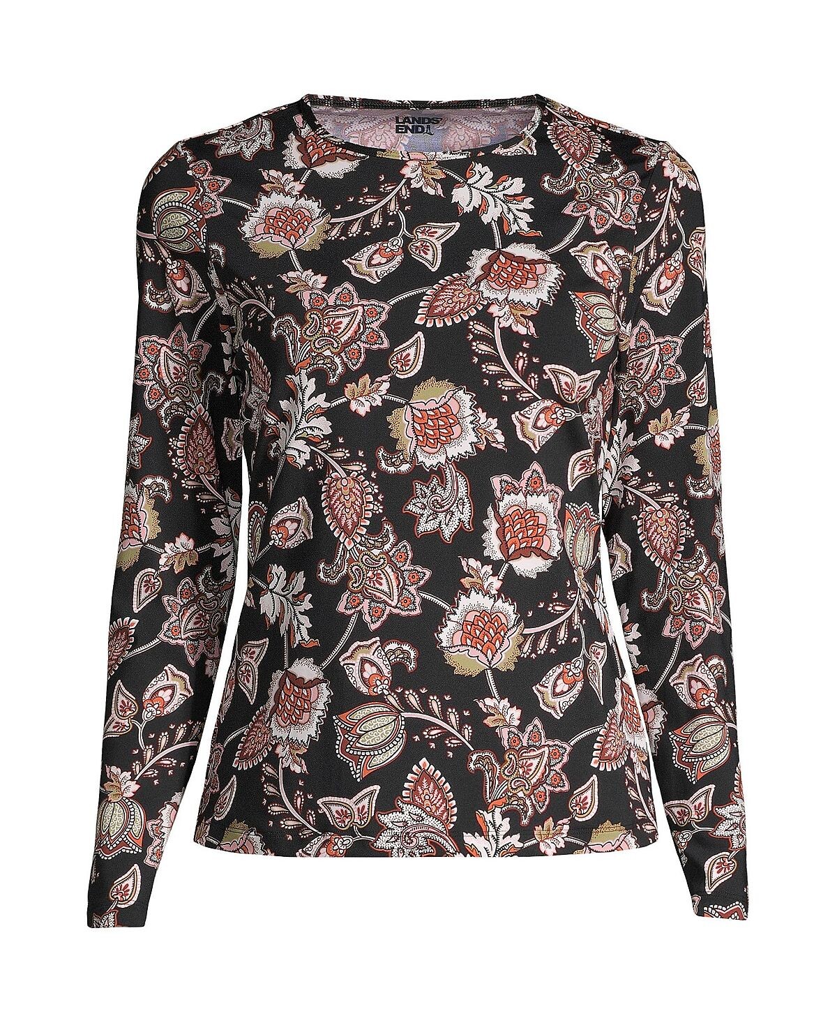 Женская футболка с круглым вырезом и длинными рукавами, защита от солнца UPF 50, скромная футболка для плавания с принтом Lands' End
Женская футболка с круглым вырезом и длинными рукавами, защита от солнца UPF 50, скромная футболка для плавания с принтом Lands' End