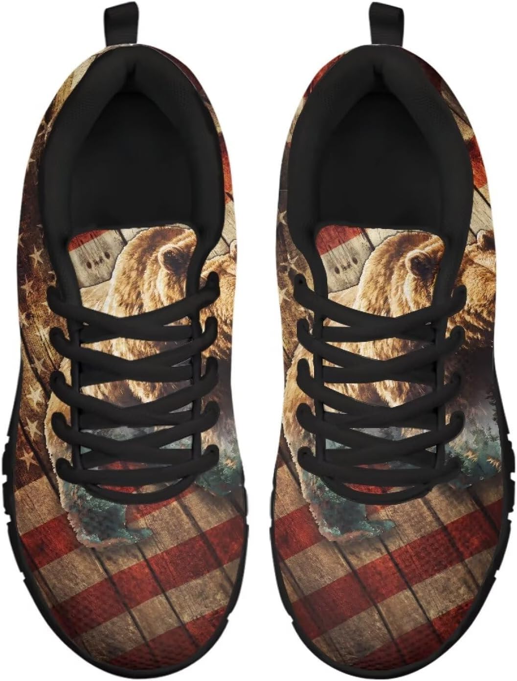 Женские и мужские беговые кроссовки, легкие кроссовки-тренеры для занятий в зале, спорт, теннис, бег, походы Getelinseng, Retro Bear American Flag
Женские и мужские беговые кроссовки, легкие кроссовки-тренеры для занятий в зале, спорт, теннис, бег, походы Getelinseng, Retro Bear American Flag