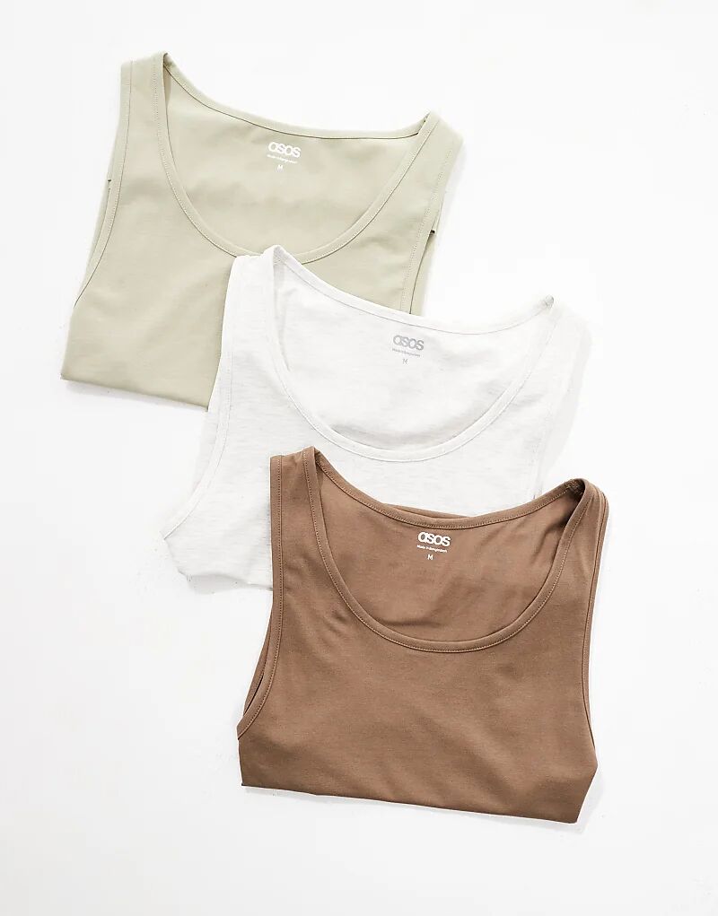 Набор из 3 маек для мышц ASOS DESIGN Essentials разных цветов
Набор из 3 маек для мышц ASOS DESIGN Essentials разных цветов