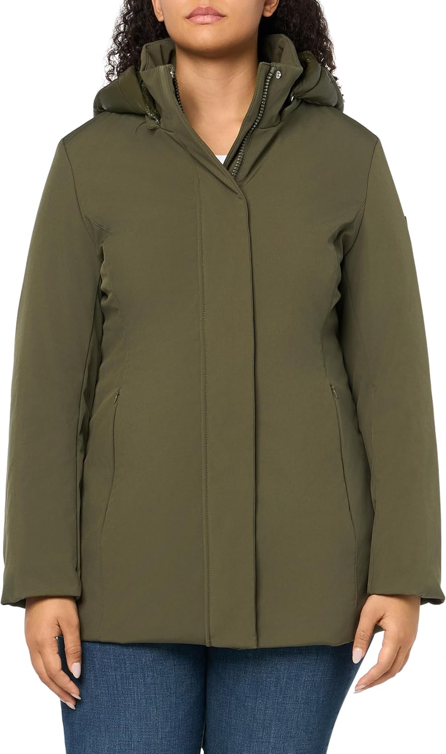 GUESS женская куртка Midlength Softshell с капюшоном, Olive Morning Multi
GUESS женская куртка Midlength Softshell с капюшоном, Olive Morning Multi