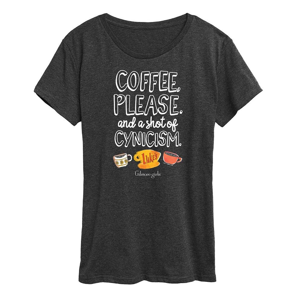 Женская футболка с рисунком Gilmore Girls Coffee Cynicism Licensed Character, цвет Heather Charcoal
Женская футболка с рисунком Gilmore Girls Coffee Cynicism Licensed Character, цвет Heather Charcoal