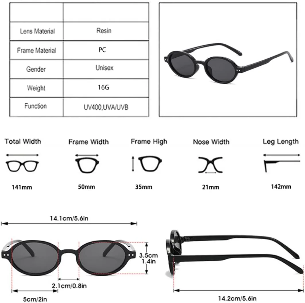 Ретро маленькие овальные солнцезащитные очки для женщин, модные заклепки, леопардовый принт, панк-очки, защита от УФ-излучения UV400 TVTBBVV, Grey Leopard Grey
Ретро маленькие овальные солнцезащитные очки для женщин, модные заклепки, леопардовый принт, панк-очки, защита от УФ-излучения UV400 TVTBBVV, Grey Leopard Grey