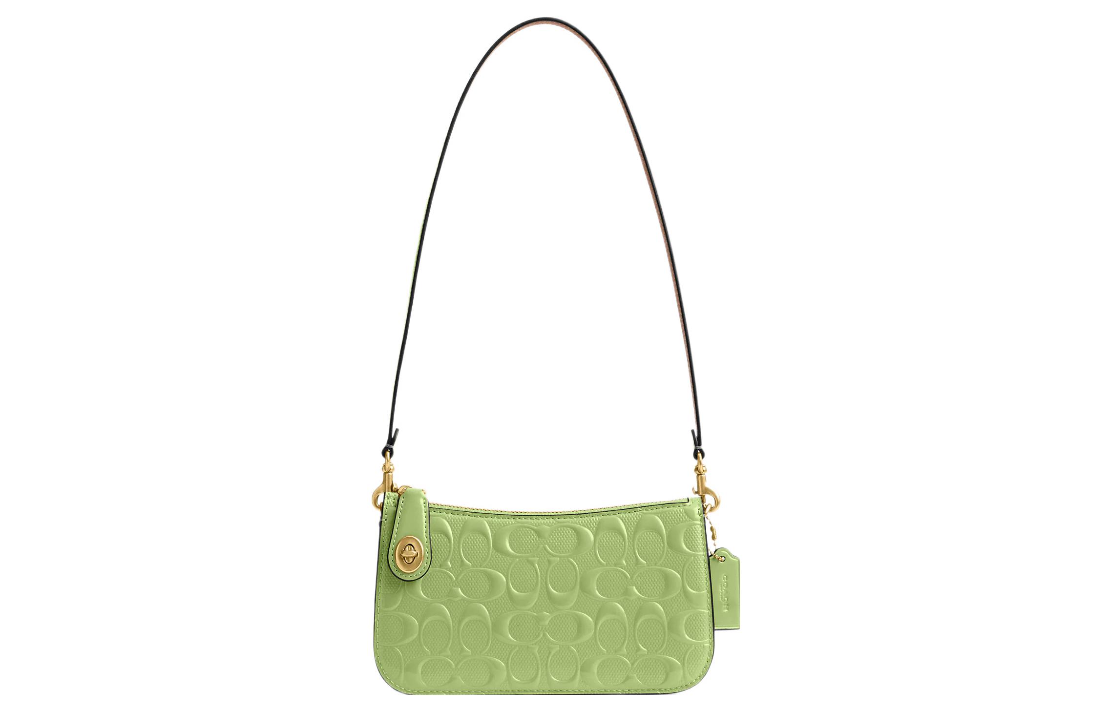 COACH Женская сумка через плечо из лаковой кожи травянисто-зеленого цвета
COACH Женская сумка через плечо из лаковой кожи травянисто-зеленого цвета