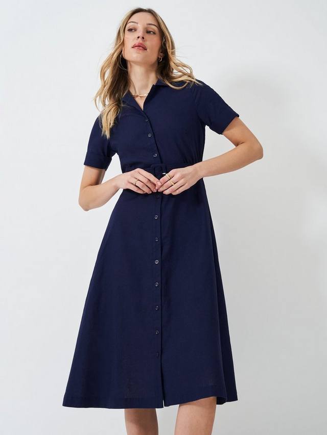 Платье-рубашка Ava из льняной смеси Crew Clothing, Navy Blue
Платье-рубашка Ava из льняной смеси Crew Clothing, Navy Blue