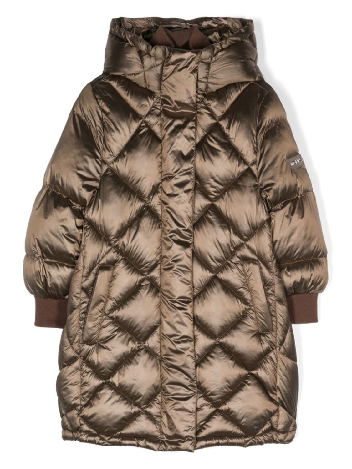 Monnalisa пуховик с логотипом, коричневый
Monnalisa пуховик с логотипом, коричневый