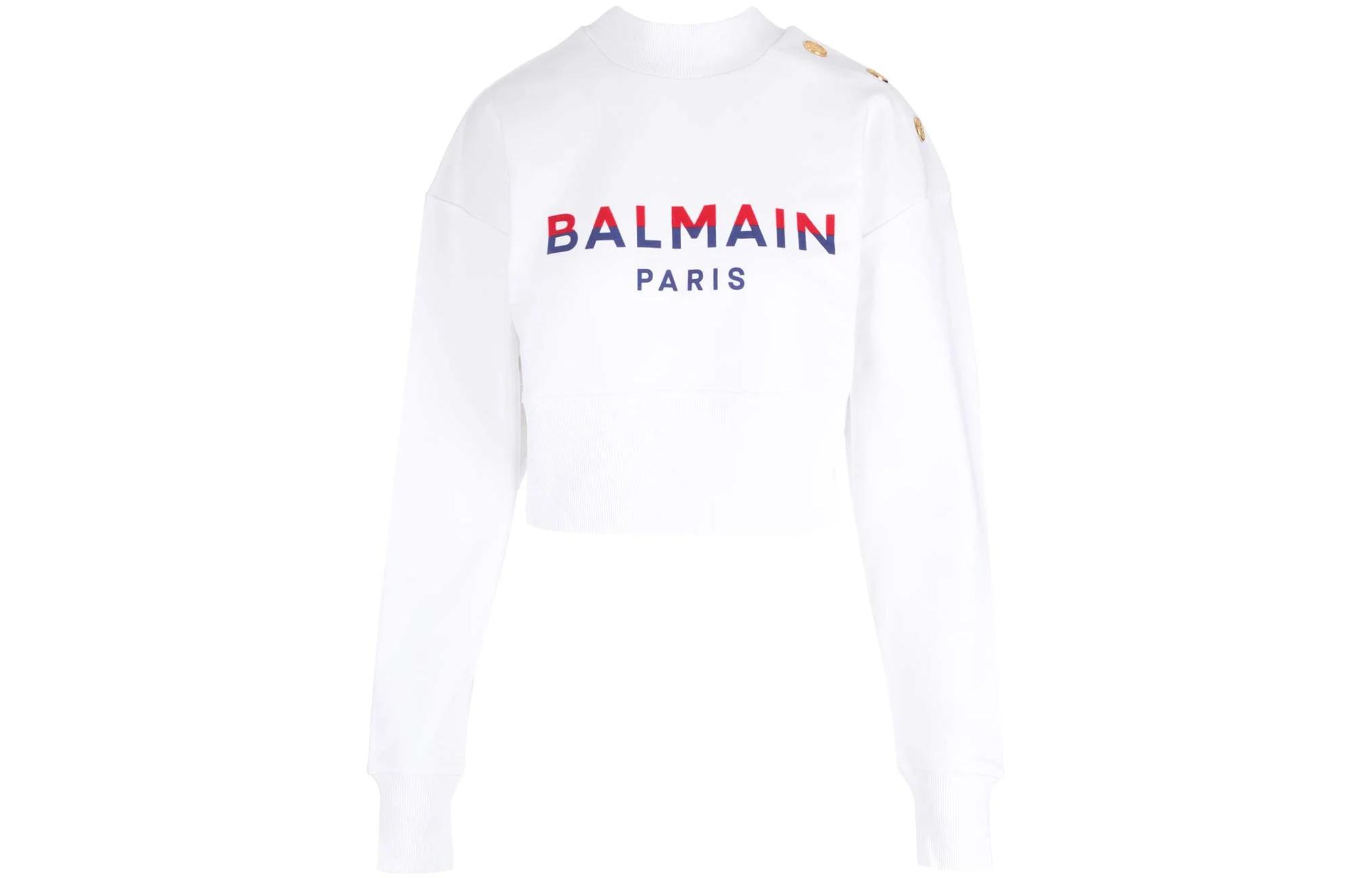Свитшот Cotton с логотипом и 3 пуговицами BALMAIN, белый
Свитшот Cotton с логотипом и 3 пуговицами BALMAIN, белый