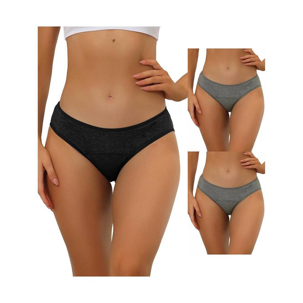 3 упаковки женского нижнего белья, трусики-хипстеры со средней посадкой, доступны в размерах больших размеров ALLEGRA K, цвет Gray Black
3 упаковки женского нижнего белья, трусики-хипстеры со средней посадкой, доступны в размерах больших размеров ALLEGRA K, цвет Gray Black