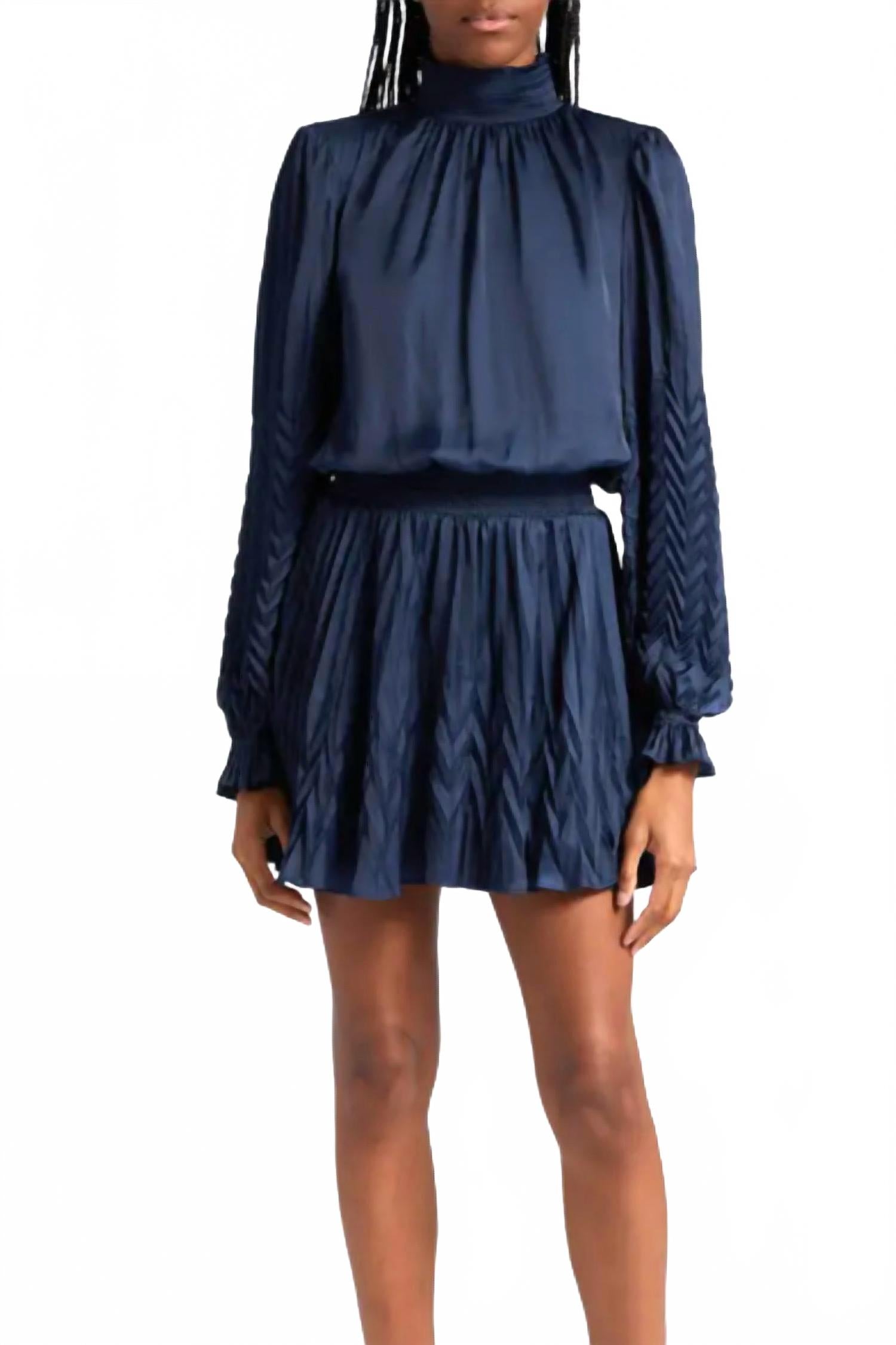 Sawyer Платье мини с защипами в цвете navy Ramy Brook
Sawyer Платье мини с защипами в цвете navy Ramy Brook