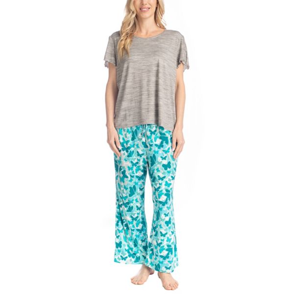 Женский комплект из пижамного топа и пижамных штанов с рисунком в стиле сада Muk Luks, цвет butterfly beauty
Женский комплект из пижамного топа и пижамных штанов с рисунком в стиле сада Muk Luks, цвет butterfly beauty