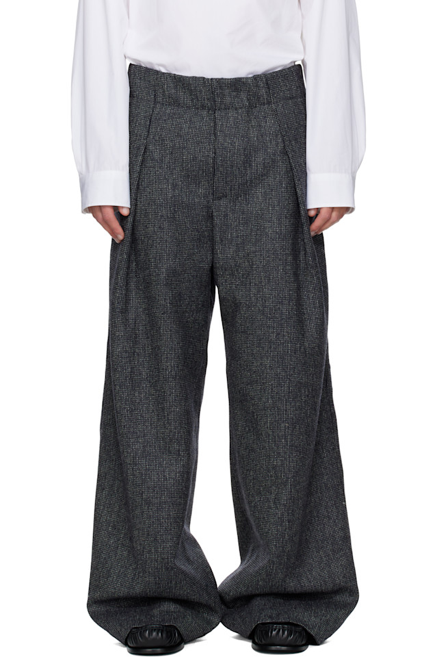 Шерстяные брюки Dries Van Noten, темно-синий
Шерстяные брюки Dries Van Noten, темно-синий