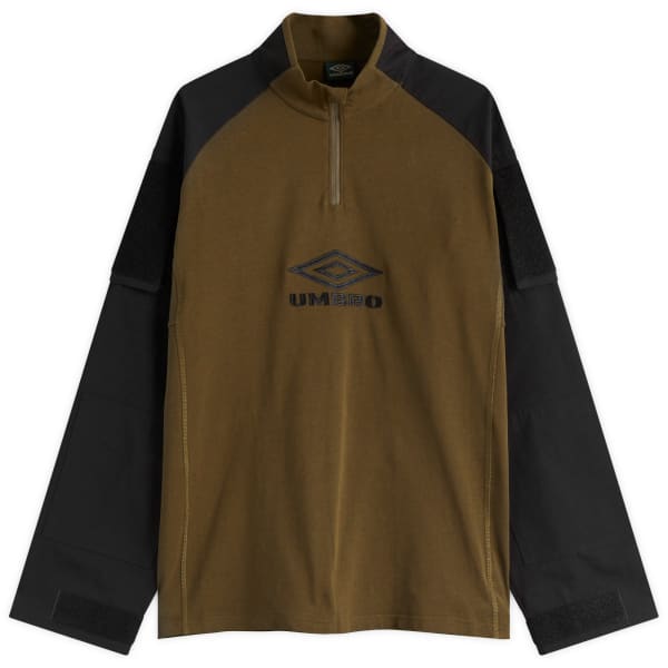 Tactical half zip sweat Umbro By Slam Jam, черный army зеленый
Tactical half zip sweat Umbro By Slam Jam, черный army зеленый