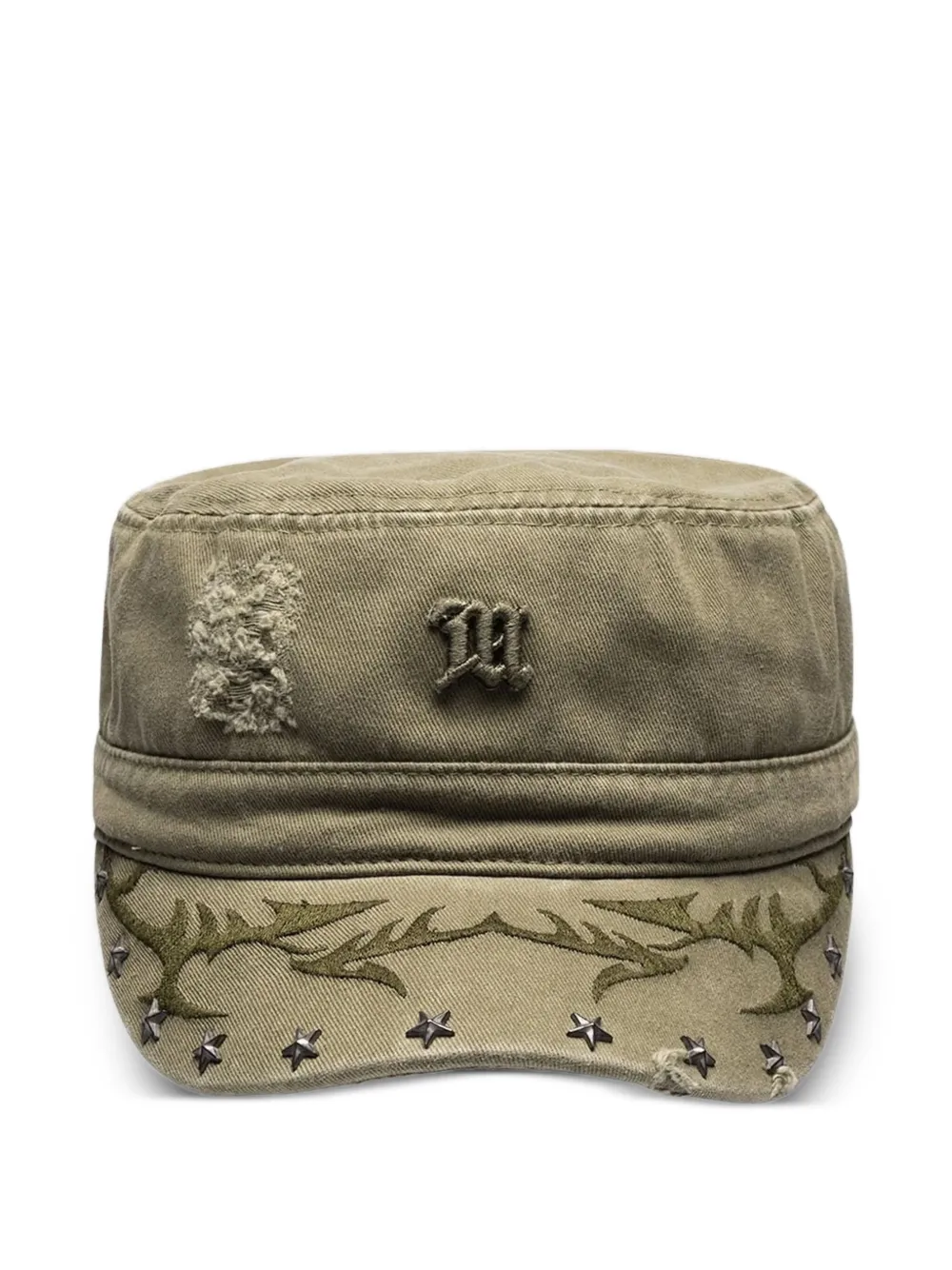 Бейсболка с эффектом потертости и вышивкой MISBHV, зеленый
Бейсболка с эффектом потертости и вышивкой MISBHV, зеленый