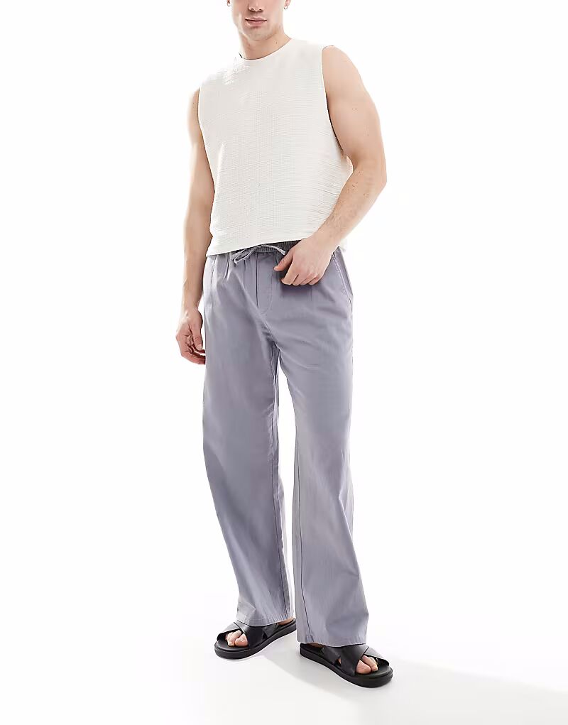 Свободные брюки ONLY & SONS из льняной смеси серого цвета с эффектом потертости
Свободные брюки ONLY & SONS из льняной смеси серого цвета с эффектом потертости