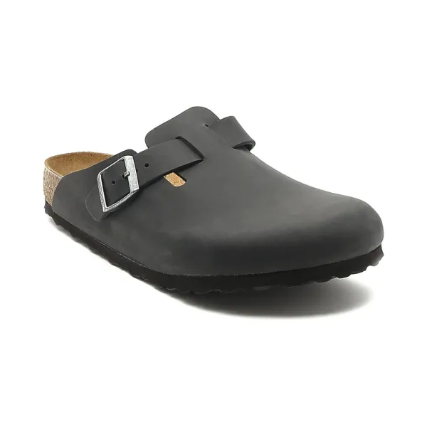 Кожаные бостонские тапочки Birkenstock, черный
Кожаные бостонские тапочки Birkenstock, черный