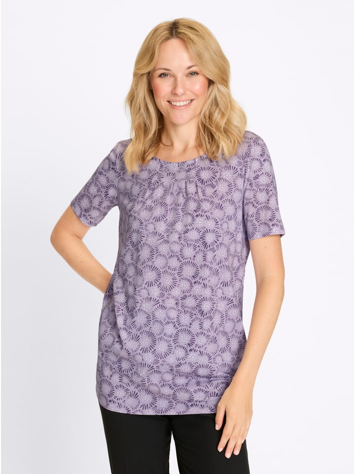 Длинная рубашка с сиренево-инжирным принтом Sieh an!
Длинная рубашка с сиренево-инжирным принтом Sieh an!