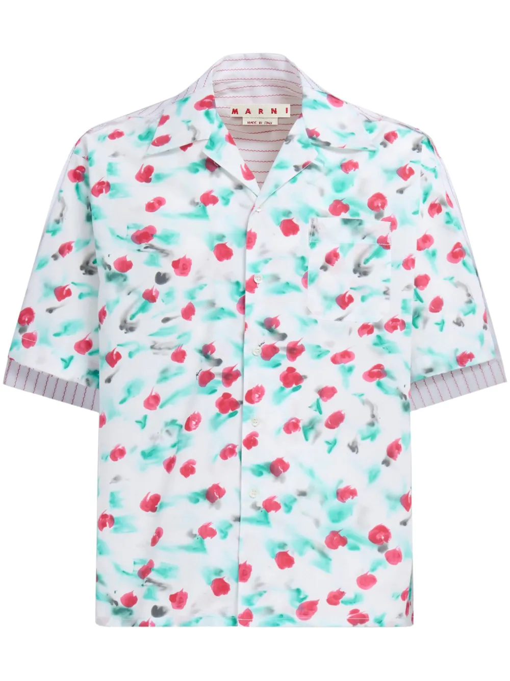 Рубашка со вставками и принтом Marni, белый
Рубашка со вставками и принтом Marni, белый