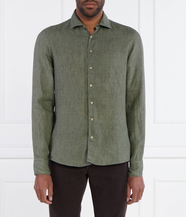 Льняная рубашка Slim fit Stenströms, хаки
Льняная рубашка Slim fit Stenströms, хаки