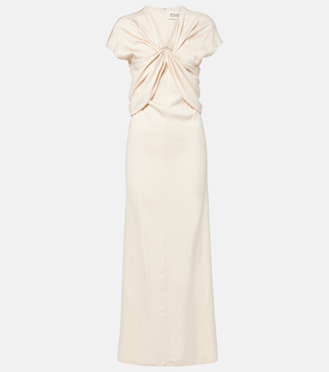 Платье макси из собранного крепа Tova Tove, кремовый
Платье макси из собранного крепа Tova Tove, кремовый
