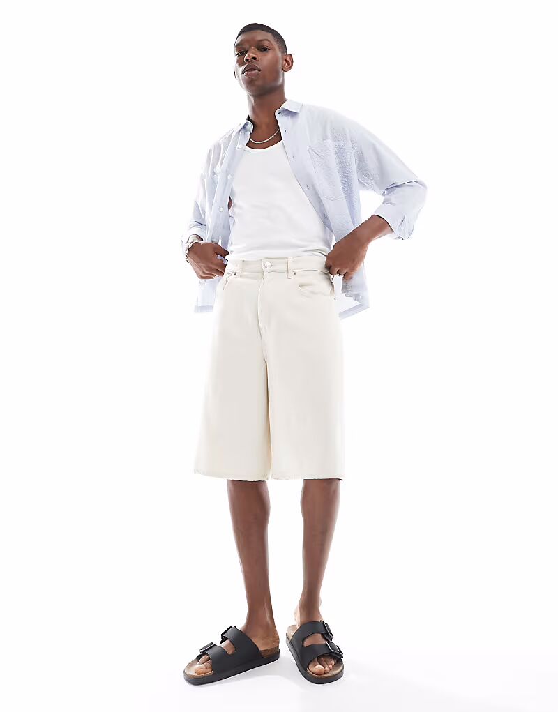 ONLY & SONS мешковатые удлиненные джинсовые шорты цвета экрю
ONLY & SONS мешковатые удлиненные джинсовые шорты цвета экрю