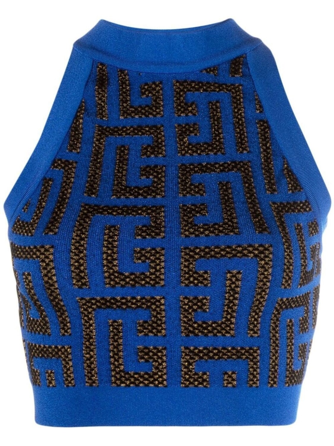 Balmain укороченный топ с монограммой, синий
Balmain укороченный топ с монограммой, синий