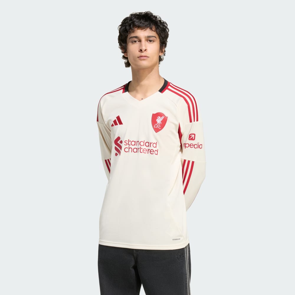 Джерси Adidas Liverpool FC 25/26 Long Sleeve Away Jersey, цвет Wonder White
Джерси Adidas Liverpool FC 25/26 Long Sleeve Away Jersey, цвет Wonder White