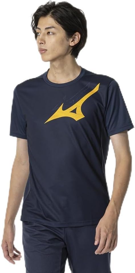 Мужская быстросохнущая тренировочная футболка MIZUNO с коротким рукавом, влагоотводящая, быстросохнущая, 32MAB025, темно-синий
Мужская быстросохнущая тренировочная футболка MIZUNO с коротким рукавом, влагоотводящая, быстросохнущая, 32MAB025, темно-синий