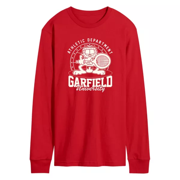 Мужская теннисная футболка с длинным рукавом и принтом Гарфилда Licensed Character, красный
Мужская теннисная футболка с длинным рукавом и принтом Гарфилда Licensed Character, красный