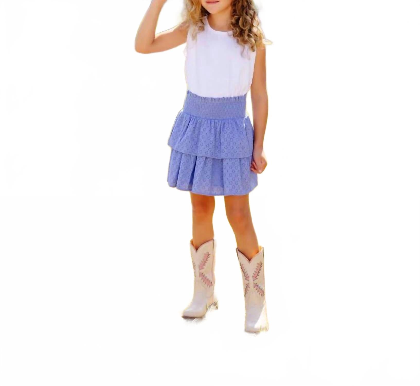 Юбка Ruthie с кружевными рюшами в голубом цвете The Beaufort Bonnet Company
Юбка Ruthie с кружевными рюшами в голубом цвете The Beaufort Bonnet Company