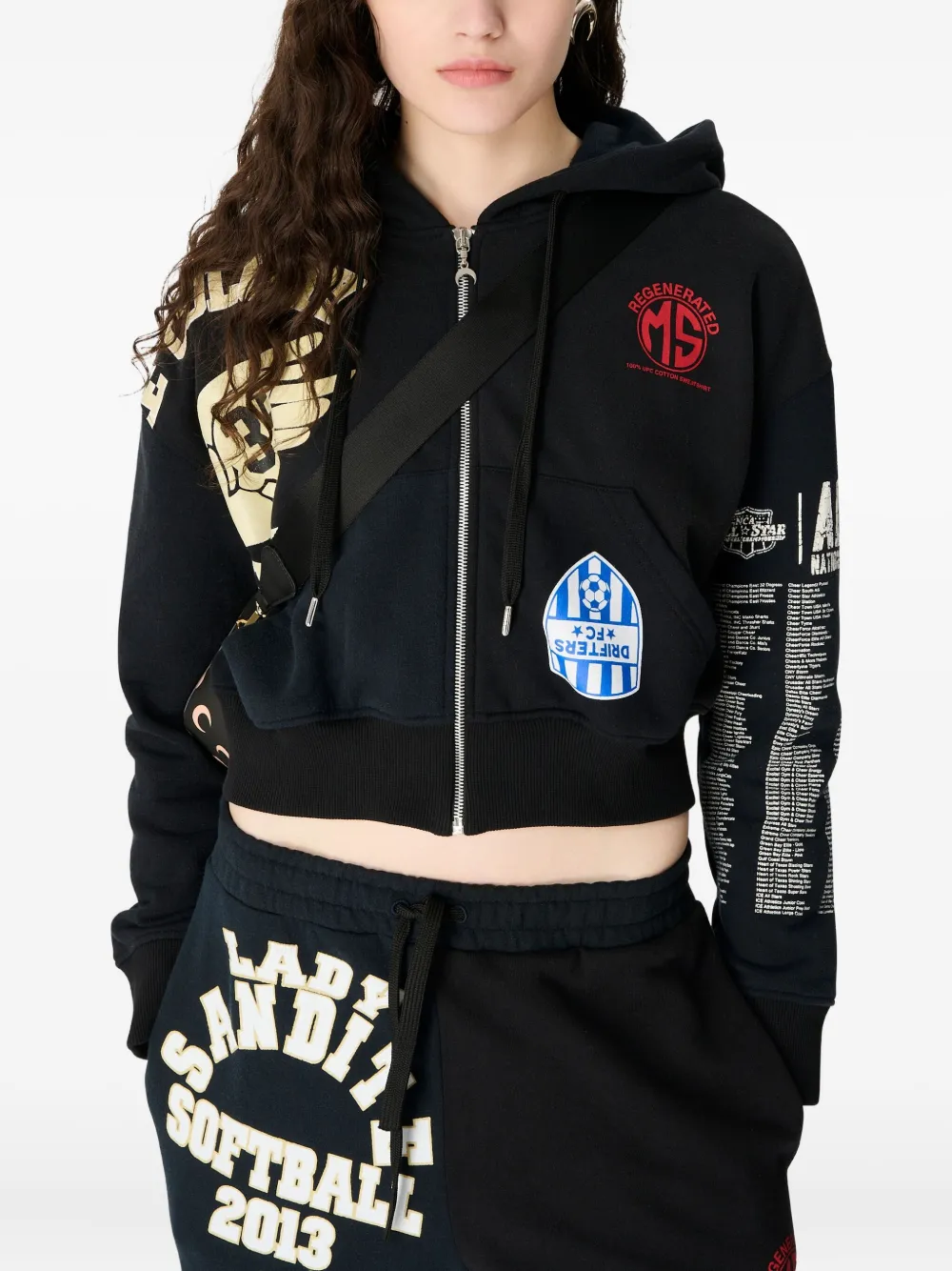 Худи с длинными рукавами Marine Serre, черный
Худи с длинными рукавами Marine Serre, черный