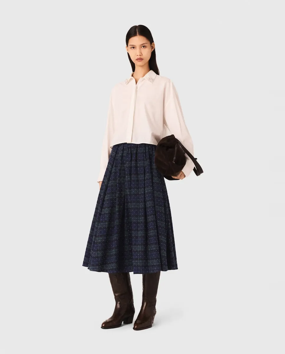 Юбка в клетку с стразами Maje, синий/черный
Юбка в клетку с стразами Maje, синий/черный