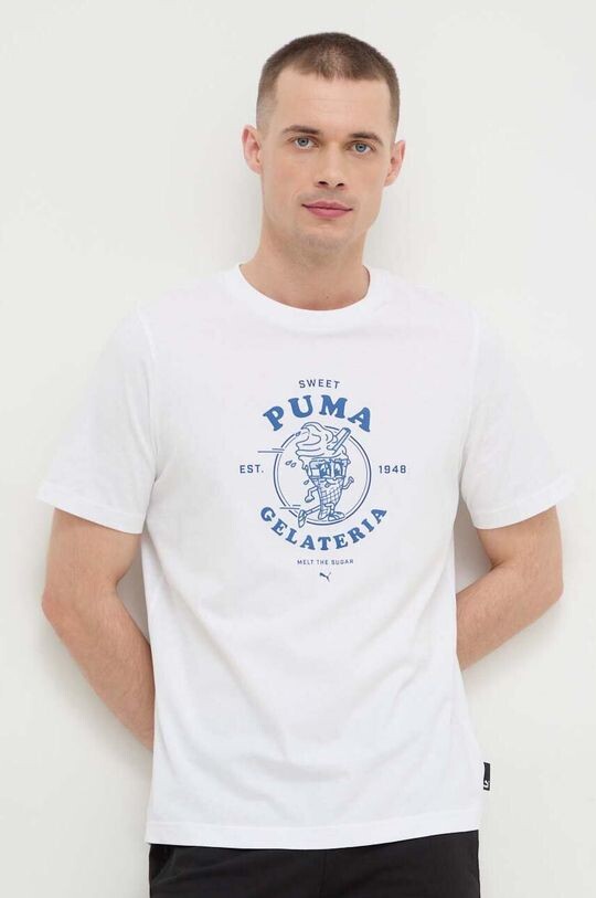 Хлопковая футболка Puma, белый
Хлопковая футболка Puma, белый