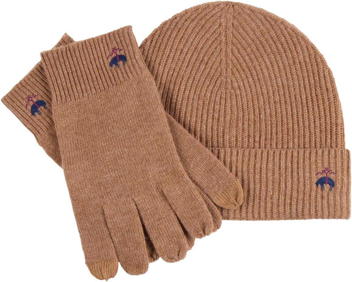 Подарочный набор Brooks Brothers Signature из шерсти и кашемира в рубчик с перчатками для сенсорных экранов для мужчин, Camel
Подарочный набор Brooks Brothers Signature из шерсти и кашемира в рубчик с перчатками для сенсорных экранов для мужчин, Camel