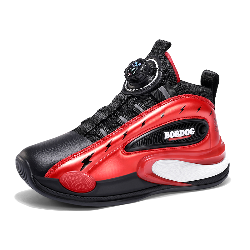 Детские баскетбольные кроссовки с противоскользящей амортизацией и отскоком BOBDOG, черный/красный
Детские баскетбольные кроссовки с противоскользящей амортизацией и отскоком BOBDOG, черный/красный